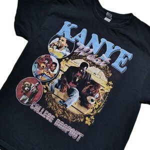 Kanye West College Dropout Graphic T Shirt Mens Size Large Black Gildan